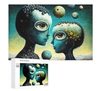 1000 PCS Teenagers Pieces Jigsaw Puzzle Alien Encounter A Cosmic Romance Puzzle for Adults Toy Wall Decor Perfect Decoration Challenging To Complete 1000 PCS