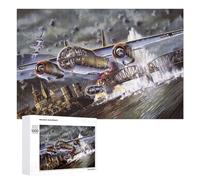 1000 PCS Teenagers Pieces Jigsaw Puzzle Arado Ar234 Bomber Adult Jigsaw Puzzle Brain Teaser Game Hand Speed Race Challenging To Complete 1000 PCS