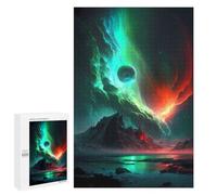 1000 PCS Teenagers Pieces Jigsaw Puzzle Aurora Icy Reflections Adult Jigsaw Brain Teaser Game Birthday Present Educational Challenge 1000 PCS