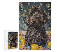 1000 PCS Teenagers Pieces Jigsaw Puzzle Black Russian Terrier Dog Teenagers Puzzles Toy Wall Decor Presents for Women Gifts for Friends And Family 1000 PCS