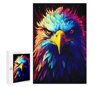 1000 PCS Teenagers Pieces Jigsaw Puzzle Eagle Face Colorful Puzzles for Adults Family Game Stress Reliever Challenging To Complete 1000 PCS