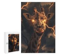 1000 PCS Teenagers Pieces Jigsaw Puzzle Giraffe Lighting Fantasy Puzzles for Adults Family Game Stress Reliever Challenging To Complete 1000 PCS