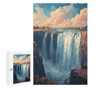 1000 PCS Teenagers Pieces Jigsaw Puzzle Great Victoria Falls Adult Jigsaw Brain Teaser Game Birthday Present Educational Challenge 1000 PCS
