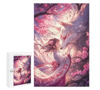 1000 PCS Teenagers Pieces Jigsaw Puzzle Kitsune Ethereal Bond Adult Jigsaw Brain Teaser Game Birthday Present Educational Challenge 1000 PCS