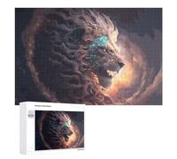 1000 PCS Teenagers Pieces Jigsaw Puzzle Lion's Roar Digital Art Puzzle for Adults Toy Wall Decor Perfect Decoration Challenging To Complete 1000 PCS