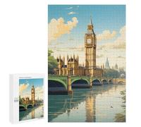 1000 PCS Teenagers Pieces Jigsaw Puzzle London's Iconic Landmark Puzzle for Adults Toy Wall Decor Perfect Decoration Challenging To Complete 1000 PCS