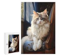 1000 PCS Teenagers Pieces Jigsaw Puzzle Ragdoll Cat Portrait Adult Jigsaw Puzzle Brain Teaser Game Hand Speed Race Challenging To Complete 1000 PCS