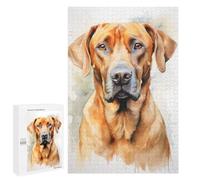 1000 PCS Teenagers Pieces Jigsaw Puzzle Rhodesian Ridgeback Dog Adult Jigsaw Brain Teaser Game Birthday Present Educational Challenge 1000 PCS