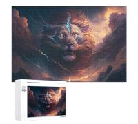 1000 PCS Teenagers Pieces Jigsaw Puzzle Thundering Lion's Roar -1 Puzzles for Adults Family Game Stress Reliever Challenging To Complete 1000 PCS