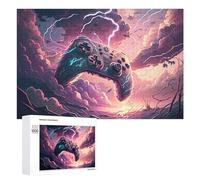 1000 PCS Teenagers Pieces Jigsaw Puzzle Thunderstorm Gaming Controller -2 Teenagers Puzzles Family Games Analysis And Logic Educational Challenge 1000 PCS