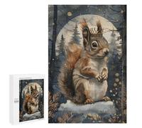 1000 PCS Teenagers Pieces Jigsaw Puzzle Whimsical Squirrel Artwork Puzzles for Adults Family Game Stress Reliever Challenging To Complete 1000 PCS