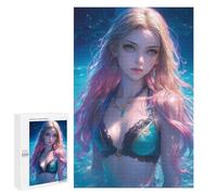 1000 PCS Teenagers Puzzles Bikini Anime Girl Jigsaws for Adults Puzzle Difficult Hard Challenging To Complete Challenging Game Toys 1000 PCS