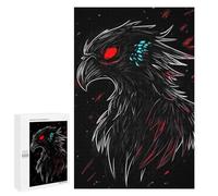 1000 PCS Teenagers Puzzles Black Bird with Red Eye Jigsaw for Teenagerss Improve Memory Every Piece Is Unique - Unique Birthday And Gifts 1000 PCS