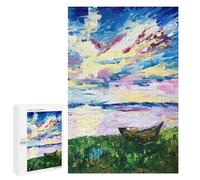 1000 PCS Teenagers Puzzles Boat on The Lake Adult Jigsaw Puzzle Hands-on Game Difficult Challenge for Is Ideal As A Gift 1000 PCS