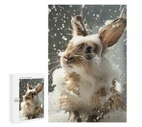 1000 PCS Teenagers Puzzles Bunny Bath Time Adult Jigsaw Puzzle Hands-on Game Difficult Challenge for Is Ideal As A Gift 1000 PCS