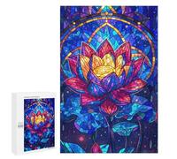 1000 PCS Teenagers Puzzles Celestial Lotus Bloom Adult Jigsaw Puzzle Hands-on Game Difficult Challenge for Is Ideal As A Gift 1000 PCS