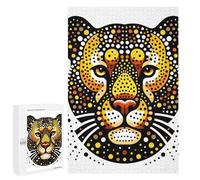 1000 PCS Teenagers Puzzles Colorful Dot Art Tiger Head Jigsaw for Teenagerss Improve Memory Every Piece Is Unique - Unique Birthday And Gifts 1000 PCS