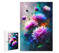 1000 PCS Teenagers Puzzles Colorful Flower Bouquet Art Print Jigsaws for Adults Puzzle Difficult Hard Challenging To Complete Challenging Game Toys 1000 PCS