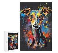 1000 PCS Teenagers Puzzles Colorful Italian Greyhound Art Print Jigsaw for Teenagerss Improve Memory Every Piece Is Unique - Unique Birthday And Gifts 1000 PCS