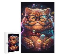 1000 PCS Teenagers Puzzles Cosmic Bubble Cat Art Print Adult Jigsaw Puzzle Hands-on Game Difficult Challenge for Is Ideal As A Gift 1000 PCS