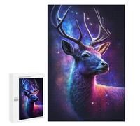 1000 PCS Teenagers Puzzles Cosmic Deer Fantasy Artwork Adult Jigsaw Puzzle Hands-on Game Difficult Challenge for Is Ideal As A Gift 1000 PCS