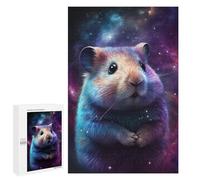 1000 PCS Teenagers Puzzles Cosmic Hamster Art Print-4 Jigsaws for Adults Puzzle Difficult Hard Challenging To Complete Challenging Game Toys 1000 PCS