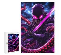 1000 PCS Teenagers Puzzles Cthulhu Samurai Octopus Animal Jigsaws for Adults Puzzle Difficult Hard Challenging To Complete Challenging Game Toys 1000 PCS