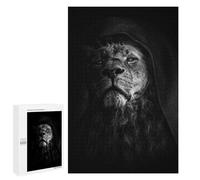 1000 PCS Teenagers Puzzles Dark Lion Head Poster Jigsaws for Adults Puzzle Difficult Hard Challenging To Complete Challenging Game Toys 1000 PCS