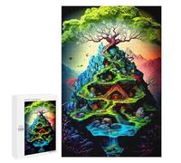 1000 PCS Teenagers Puzzles Enchanted Treehouse Haven Adult Jigsaw Relax Games Difficult Hard Unique Gifts for Birthday And Christmas 1000 PCS