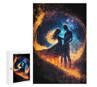1000 PCS Teenagers Puzzles Fire And Ice Cosmic Dance Adult Jigsaw Relax Games Difficult Hard Unique Gifts for Birthday And Christmas 1000 PCS