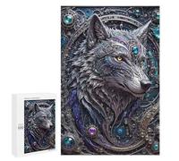 1000 PCS Teenagers Puzzles Futuristic Steampunk Wolf Jigsaws for Adults Puzzle Difficult Hard Challenging To Complete Challenging Game Toys 1000 PCS