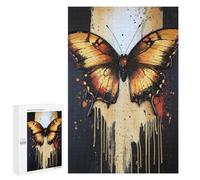 1000 PCS Teenagers Puzzles Golden Butterfly Painting Jigsaw for Teenagerss Improve Memory Every Piece Is Unique - Unique Birthday And Gifts 1000 PCS