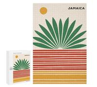 1000 PCS Teenagers Puzzles Jamaica Palm Sunset Jigsaws for Adults Puzzle Difficult Hard Challenging To Complete Challenging Game Toys 1000 PCS