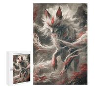 1000 PCS Teenagers Puzzles Kitsune Japanese Fox Adult Jigsaw Puzzle Hands-on Game Difficult Challenge for Is Ideal As A Gift 1000 PCS