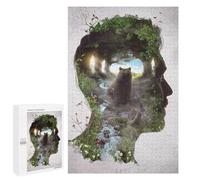 1000 PCS Teenagers Puzzles Meeting The Bear King Jigsaws for Adults Puzzle Difficult Hard Challenging To Complete Challenging Game Toys 1000 PCS