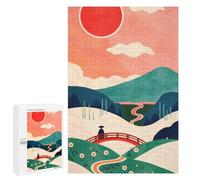 1000 PCS Teenagers Puzzles Minimalist Japanese Scenery Adult Jigsaw Relax Games Difficult Hard Unique Gifts for Birthday And Christmas 1000 PCS