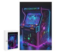 1000 PCS Teenagers Puzzles Neon Arcade Machine Adult Jigsaw Relax Games Difficult Hard Unique Gifts for Birthday And Christmas 1000 PCS