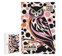 1000 PCS Teenagers Puzzles Owl Acadia National Park Adult Jigsaw Puzzle Hands-on Game Difficult Challenge for Is Ideal As A Gift 1000 PCS