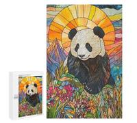 1000 PCS Teenagers Puzzles Panda in Mountain Sunset Adult Jigsaw Relax Games Difficult Hard Unique Gifts for Birthday And Christmas 1000 PCS