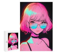 1000 PCS Teenagers Puzzles Retro Beautiful Anime Girl Jigsaws for Adults Puzzle Difficult Hard Challenging To Complete Challenging Game Toys 1000 PCS