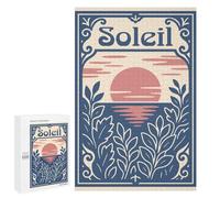 1000 PCS Teenagers Puzzles Soleil Art Nouveau Landscape Poster Jigsaws for Adults Puzzle Difficult Hard Challenging To Complete Challenging Game Toys 1000 PCS
