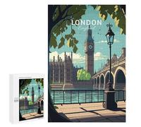 1000 PCS Teenagers Puzzles Visit to London Adult Jigsaw Relax Games Difficult Hard Unique Gifts for Birthday And Christmas 1000 PCS
