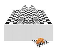 1000 Pcs Waxed Paper Sheets Bulk 38 x 38 cm Large Sandwich Wrapping Papers Checkered Deli Food Basket Liners for Bread Burgers Restaurant Picnic Barbecue