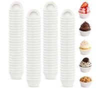 1000 Pcs White Mini Cupcake Cases, Greaseproof Muffin Cases for Baking | 4x3x2.3 cm Easy Release Cup Cake Cases for Fairy Cakes, Cookies, Muffin Liners for Birthday, Party, Christmas, Wedding