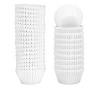 1000 Pcs White Mini Cupcake Liners, Greaseproof Small Muffin Liners Baking Cups, Disposable Candy Paper Cup Wrappers for Wedding Birthday Party (White)