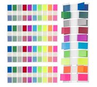 1000 Pcs Writable Small Sticky Notes Flags, 10 Colours Sticky Tabs for Notes, Matte Transparent Index Tabs Page Markers Bookmarks Labels for Book Reading Annotation, Highlighting Information in Files