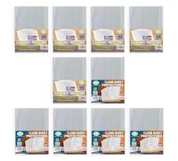 1000 Pcs x A4 Clear Plastic Punched Pockets Filing Folders Wallets Sleeves Home, Office and School Document Files Top Opening Poly Pockets for Ring Binder Folders (45 Micron + 60 Micron)