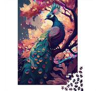 1000 Peacock Cherry Jigsaw Puzzles for Adults Teenager & Wooden Puzzles Family Games 1000pcs (75x50cm)
