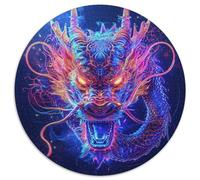 1000 Piece A Chinese Dragon Jigsaw Puzzles Great Gift for Adults Fun Challenging Home Decoration Brainteasing Fantasy Creature Jigsaw Puzzle for Adults 1000pcs (67.5x67.5cm)