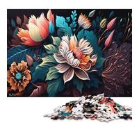 1000 Piece A Colorful Floral Puzzles for Adults Paper Puzzles Educational Games For Kids 38x26cm/1000pcs